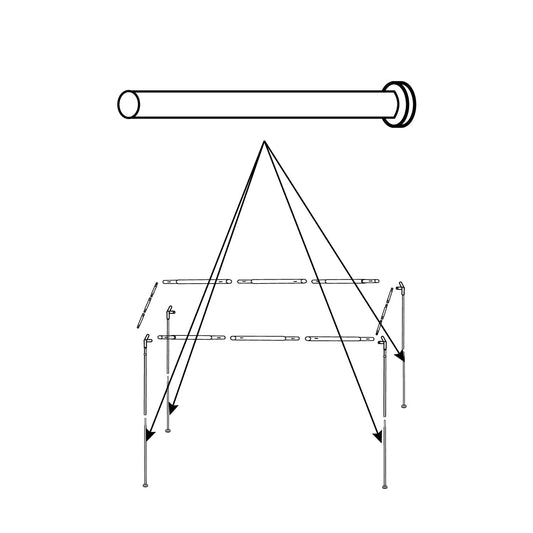 GardenShade™ Steel Lower Leg with Footpad Part E (Qty1)