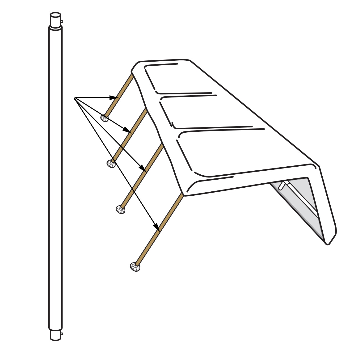 Mega Domain Leg Part A1 (Qty 1)