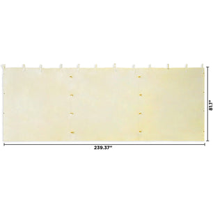 10' X 20' Mega Domain Carport Sidewall Enclosure Set Beige, Set of 4, Sidewalls Only, Frame and Top Not Included