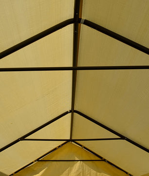 10'x20' Mega Domain Commercial-Grade Carport Kit 10' X 20' Beige, 200 Sq. Ft. of Shade, 8-Leg Design, Snow Load