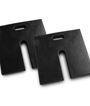 Universal Rubber Weight Plate Set (Set of 2) Black, Fits Canopy Legs 2.25