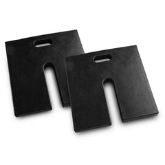 Universal Rubber Weight Plate Set (Set of 2) Black, Fits Canopy Legs 2.25" or Less, Long-Lasting Rubber