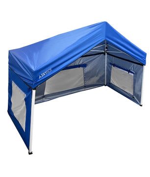 SkyBox Instant Sport Shelter 3.2' X 6.5' Blue, Patented,  Multi-Purpose, Removeable Walls
