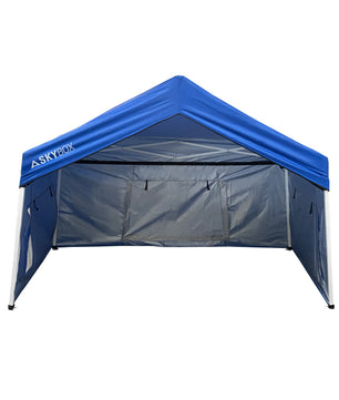 SkyBox Instant Sport Shelter 3.2' X 6.5' Blue, Patented,  Multi-Purpose, Removeable Walls