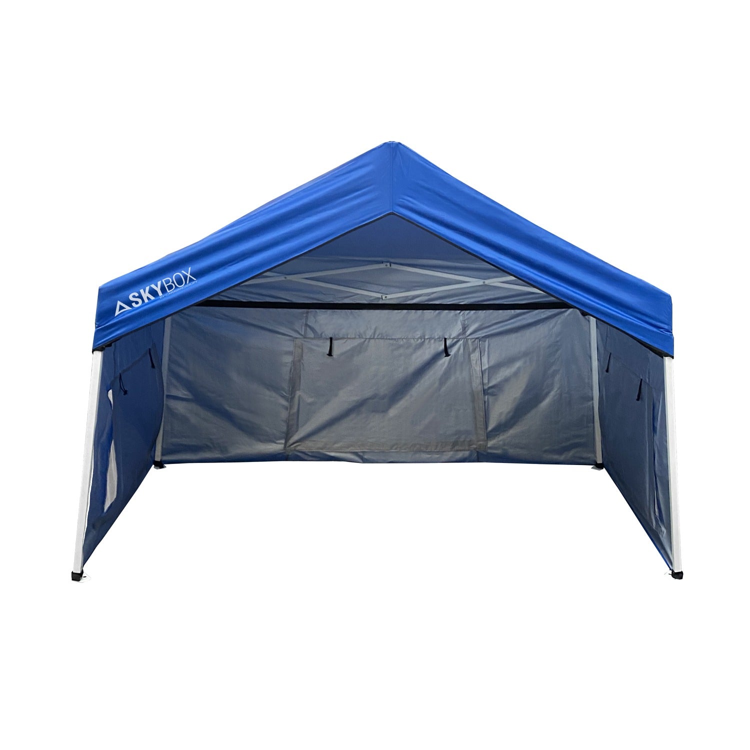 SkyBox Instant Sport Shelter 3.2' X 6.5' Blue, Patented,  Multi-Purpose, Removeable Walls