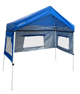 SkyBox Instant Sport Shelter 3.2' X 6.5' Blue, Patented,  Multi-Purpose, Removeable Walls