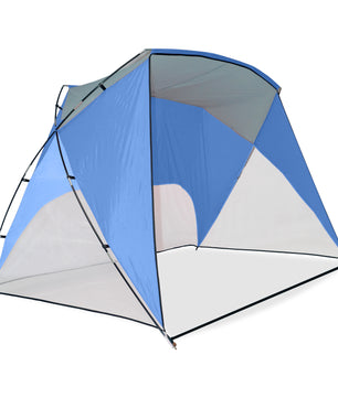 Sport Shelter Beach Shade 9' X 6' Blue, 54 Sq. Ft. of Shade Includes Carry Bag and Stake Kit, Lightweight