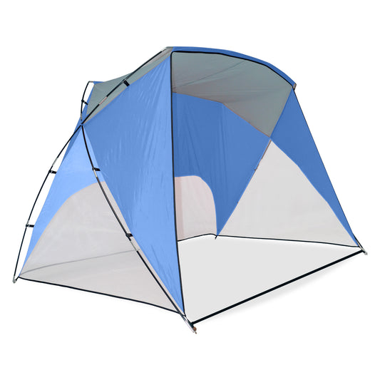 Sport Shelter Beach Shade 9' X 6' Blue, 54 Sq. Ft. of Shade Includes Carry Bag and Stake Kit, Lightweight