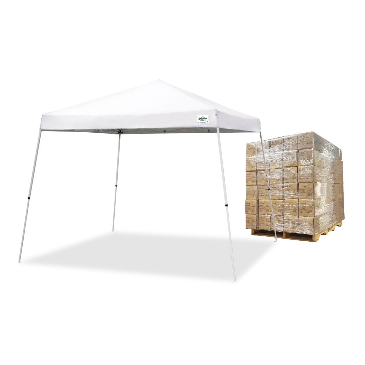 1 Pallet (30pc) 10'X10' V-Series 2 Instant Canopy Kit, Slant Leg, Incudes Roller Bag