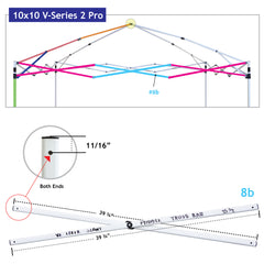 10x10 V-Series II Pro Truss Bar Part 8b (set of 2 truss bars)