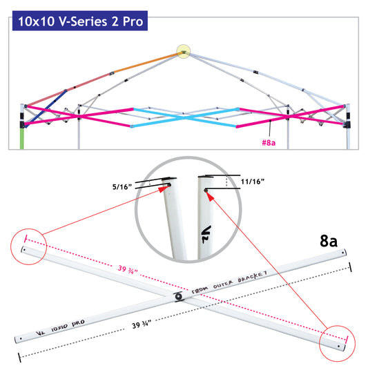 V-Series II Pro Truss Bar Part 8a (set of 2 truss bars)