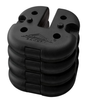 Universal Premium Weight Plates (Set of 4) Black, Fits Canopy Legs 2