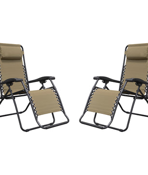2-Pack Infinity Zero Gravity Chair Lounger, Adjustable Recliner, Durable Texteline Fabric, 300 LB Weight Capacity