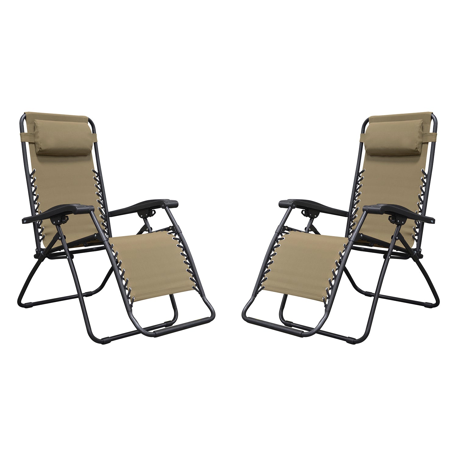 2-Pack Infinity Zero Gravity Chair Lounger, Adjustable Recliner, Durable Texteline Fabric, 300 LB Weight Capacity