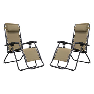 2-Pack Infinity Zero Gravity Chair Lounger, Adjustable Recliner, Durable Texteline Fabric, 300 LB Weight Capacity