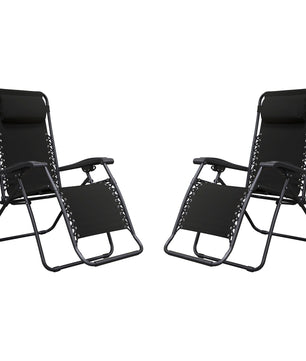 2-Pack Infinity Zero Gravity Chair Lounger, Adjustable Recliner, Durable Texteline Fabric, 300 LB Weight Capacity