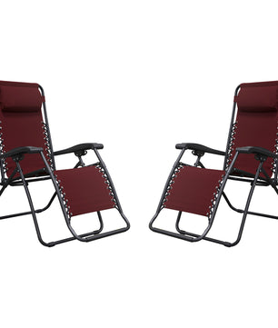2-Pack Infinity Zero Gravity Chair Lounger, Adjustable Recliner, Durable Texteline Fabric, 300 LB Weight Capacity