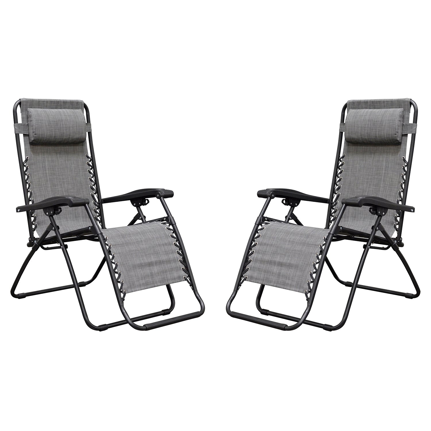 2-Pack Infinity Zero Gravity Chair Lounger, Adjustable Recliner, Durable Texteline Fabric, 300 LB Weight Capacity