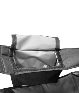 Elite Quad Camp Folding Chair 1 Pc Black, 6-Pack Cooler Pouch, Cup Holder, 500 LB Weight Capacity