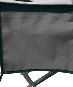 Elite Quad Camp Folding Chair 1 Pc Black, 6-Pack Cooler Pouch, Cup Holder, 500 LB Weight Capacity