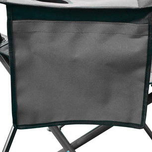 Elite Quad Camp Folding Chair 1 Pc Black, 6-Pack Cooler Pouch, Cup Holder, 500 LB Weight Capacity