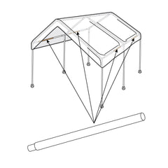 10×15 Domain™ Pro 150 Cross Brace Pole Part B1