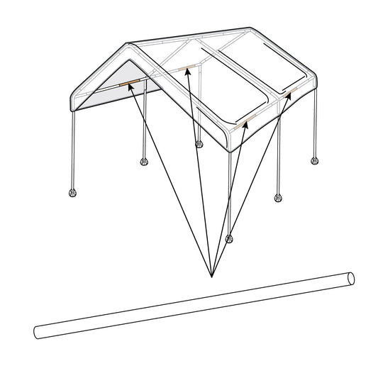 10×15 Domain™ Pro 150 Cross Brace Pole Part B2