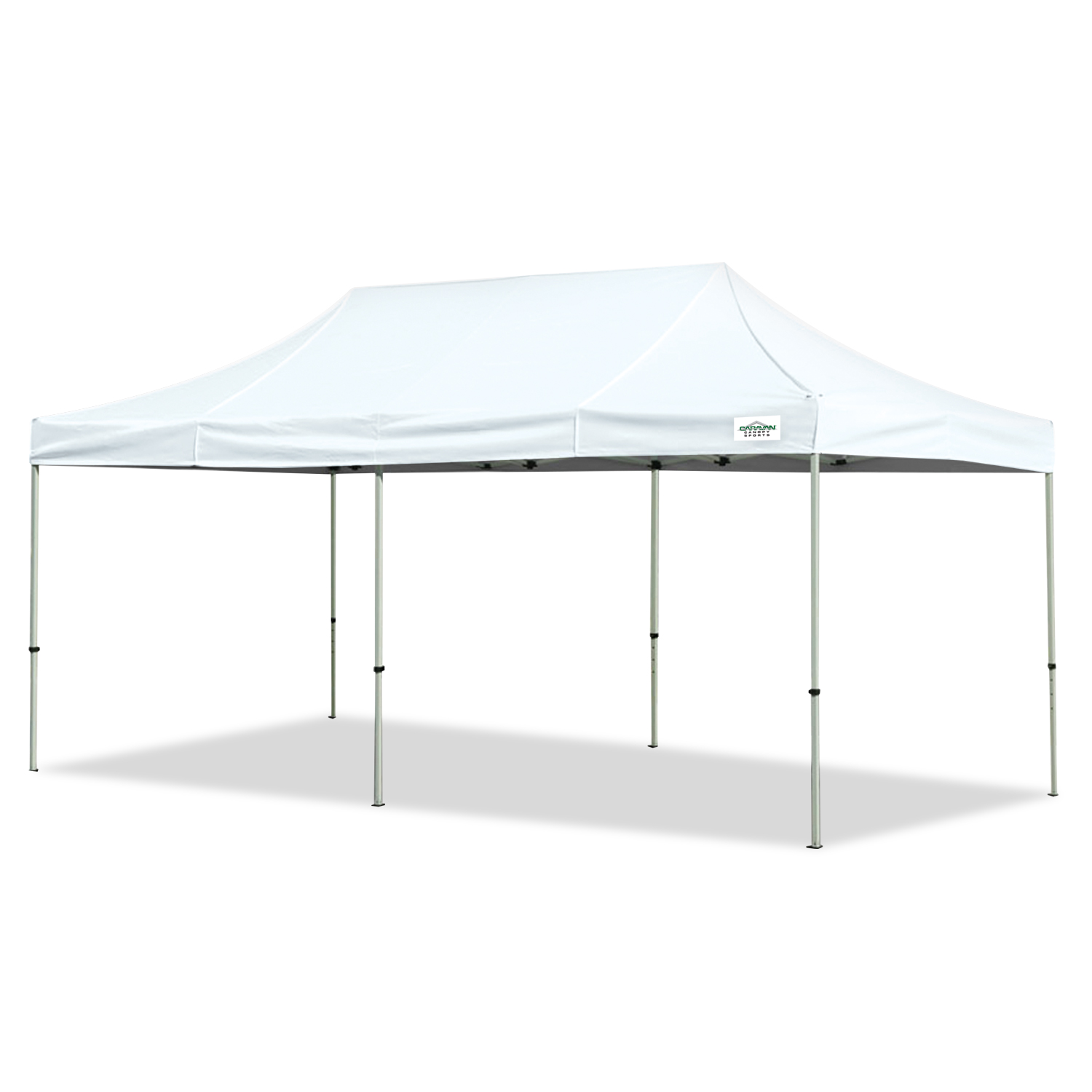 White 10x20 Pop Up Canopy Tent Durable Steel Frame With Water-Resistant  Polyester Fabric Top Heavy Duty Wheeled Canopy Bag And Stake Kit Included 